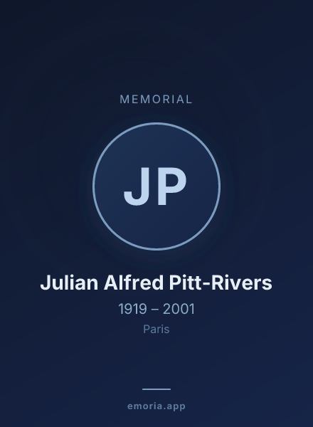 Memorial portrait of Julian Alfred Pitt-Rivers