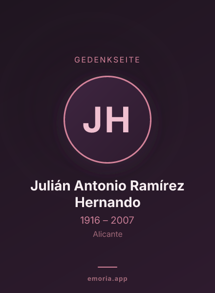Gedenkportrait von Julián Antonio Ramírez Hernando