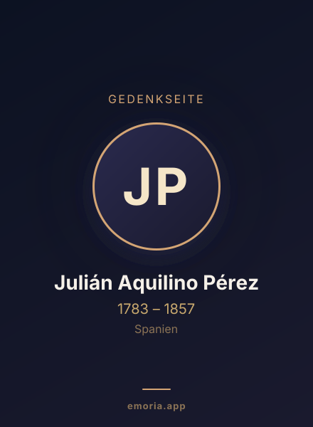 Gedenkportrait von Julián Aquilino Pérez