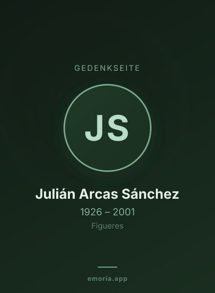 Gedenkportrait von Julián Arcas Sánchez