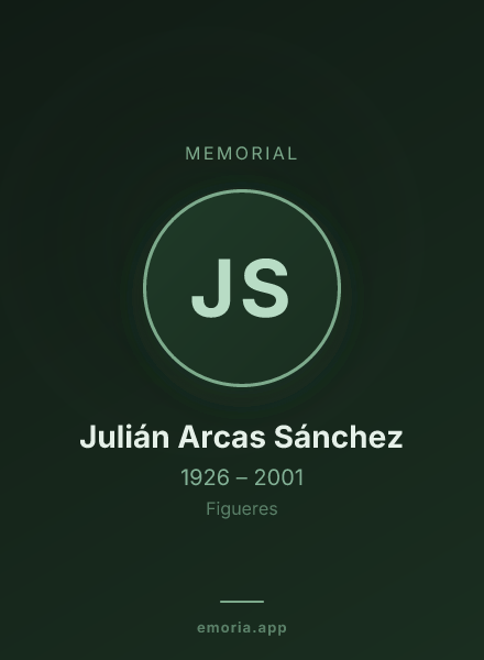 Memorial portrait of Julián Arcas Sánchez