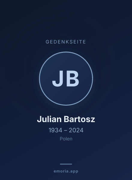 Gedenkportrait von Julian Bartosz