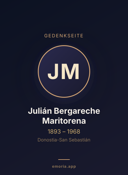 Gedenkportrait von Julián Bergareche Maritorena
