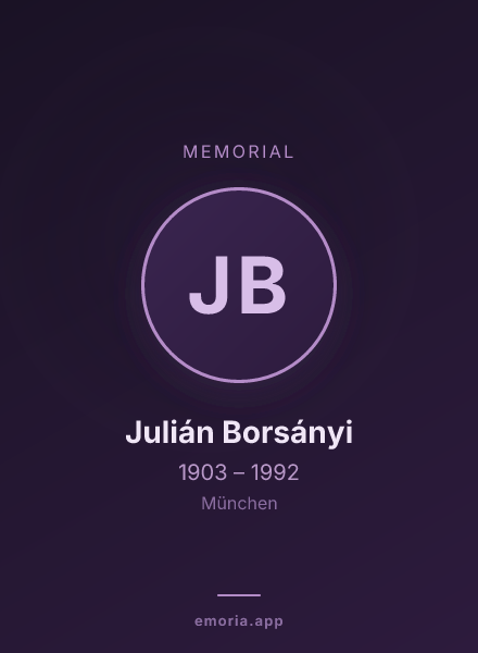 Memorial portrait of Julián Borsányi