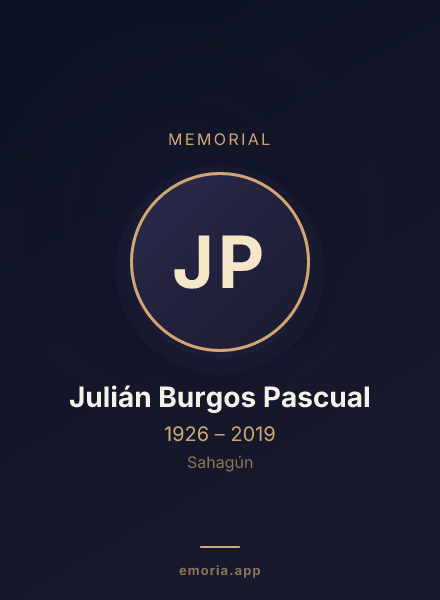 Memorial portrait of Julián Burgos Pascual