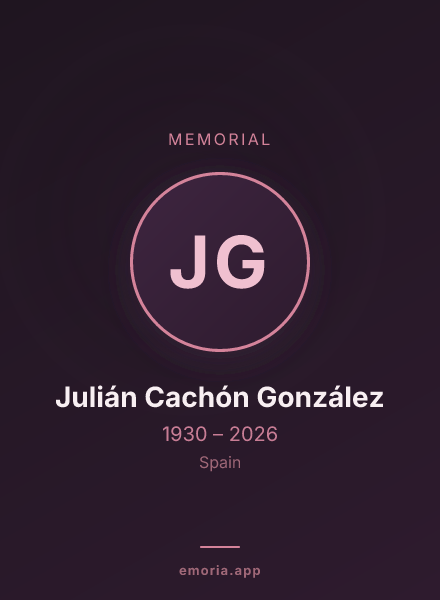 Memorial portrait of Julián Cachón González