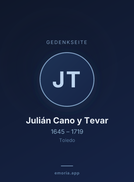 Gedenkportrait von Julián Cano y Tevar