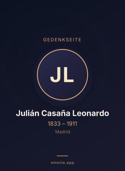 Gedenkportrait von Julián Casaña Leonardo