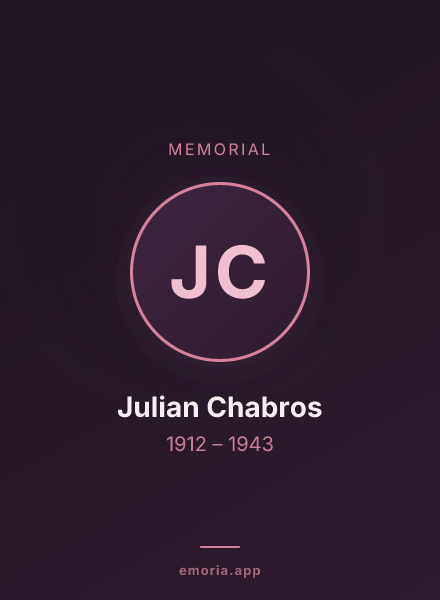 Memorial portrait of Julian Chabros