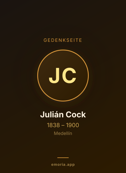 Gedenkportrait von Julián Cock