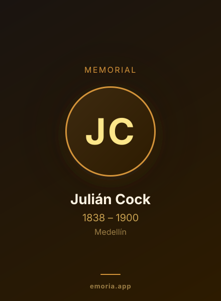Memorial portrait of Julián Cock