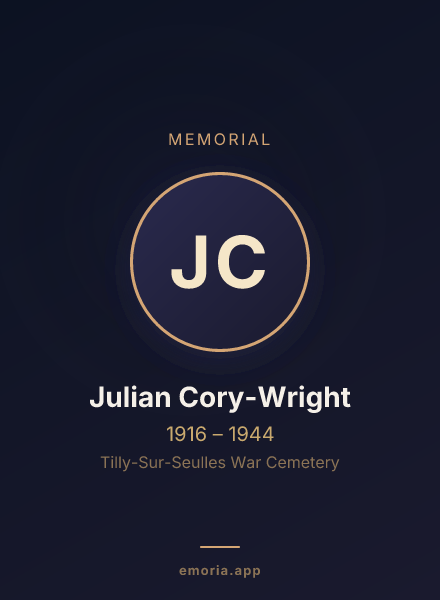 Memorial portrait of Julian Cory-Wright