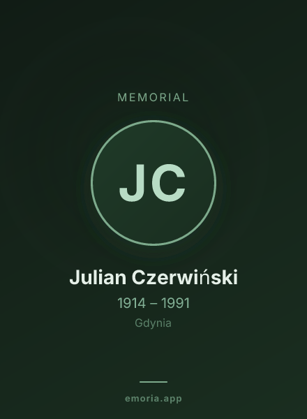 Memorial portrait of Julian Czerwiński