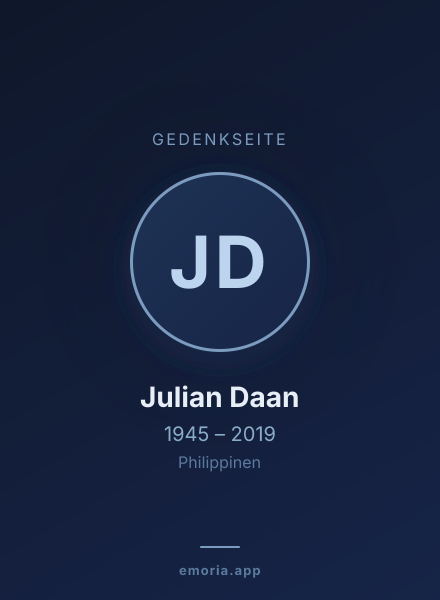 Gedenkportrait von Julian Daan