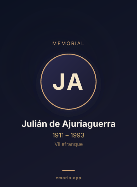 Memorial portrait of Julián de Ajuriaguerra