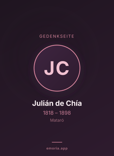 Gedenkportrait von Julián de Chía