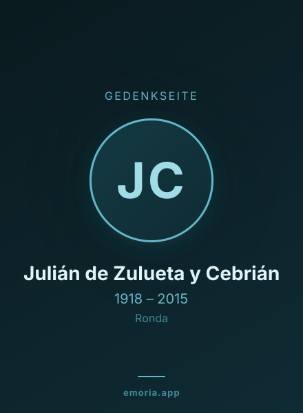 Gedenkportrait von Julián de Zulueta y Cebrián