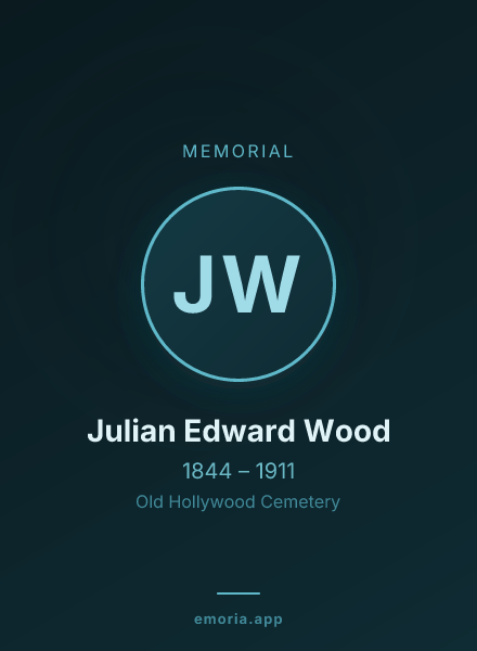 Memorial portrait of Julian Edward Wood
