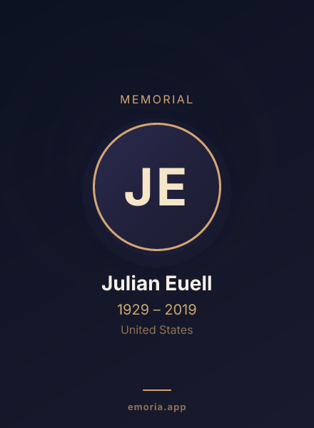 Memorial portrait of Julian Euell