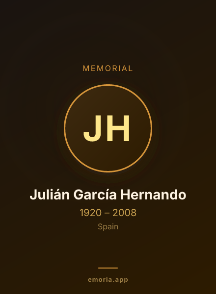 Memorial portrait of Julián García Hernando
