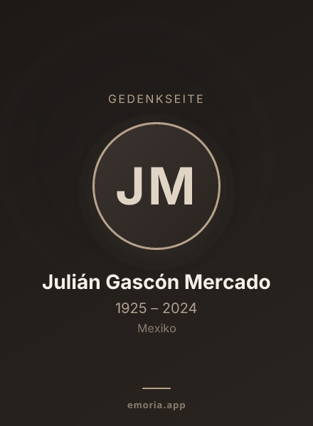 Gedenkportrait von Julián Gascón Mercado
