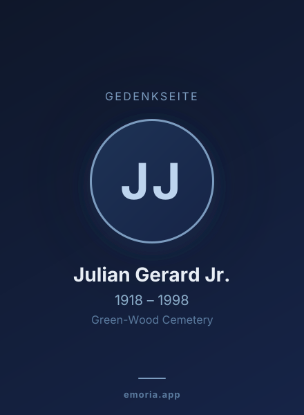 Gedenkportrait von Julian Gerard Jr.