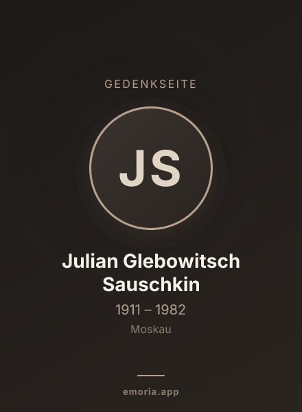 Gedenkportrait von Julian Glebowitsch Sauschkin