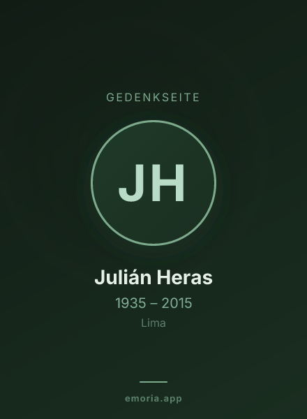 Gedenkportrait von Julián Heras