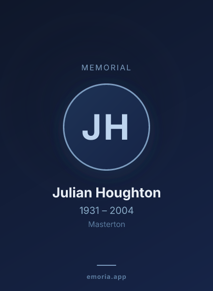 Memorial portrait of Julian Houghton