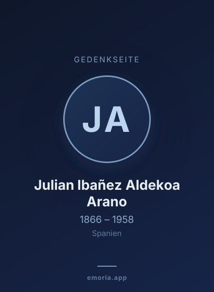 Gedenkportrait von Julian Ibañez Aldekoa Arano