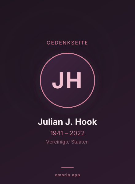 Gedenkportrait von Julian J. Hook