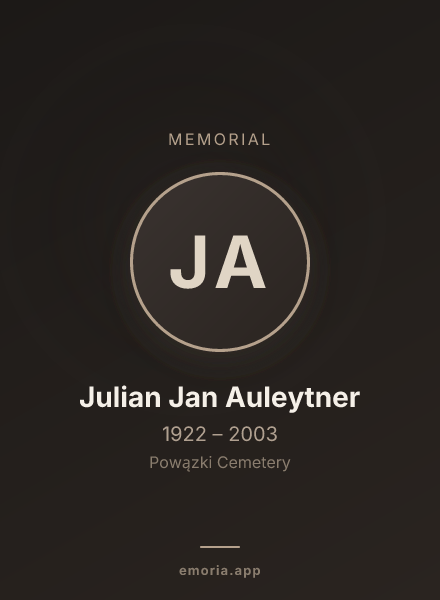Memorial portrait of Julian Jan Auleytner