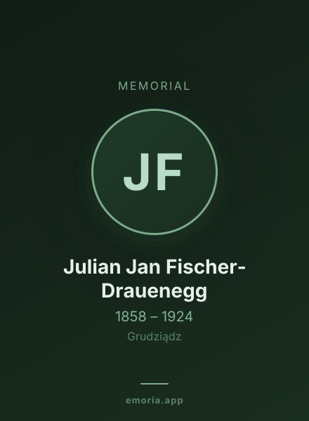 Memorial portrait of Julian Jan Fischer-Drauenegg