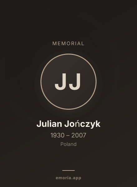 Memorial portrait of Julian Jończyk