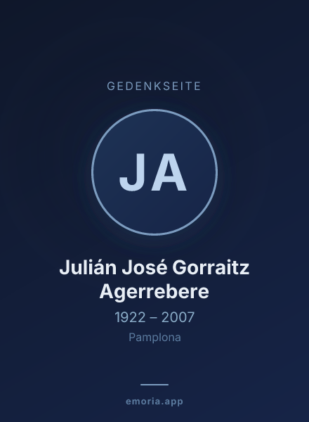 Gedenkportrait von Julián José Gorraitz Agerrebere