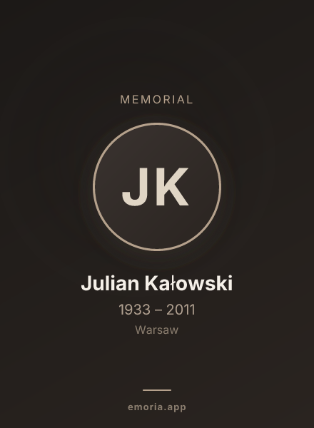 Memorial portrait of Julian Kałowski