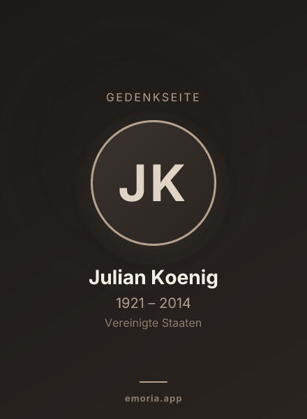 Gedenkportrait von Julian Koenig