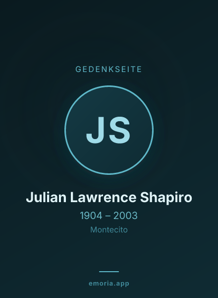 Gedenkportrait von Julian Lawrence Shapiro