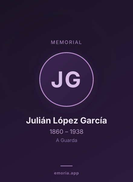 Memorial portrait of Julián López García
