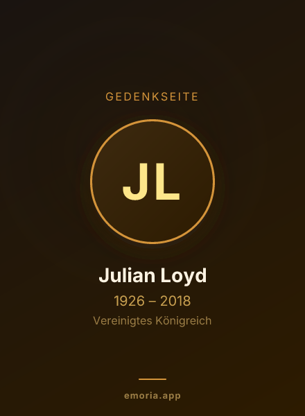 Gedenkportrait von Julian Loyd