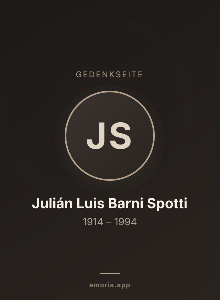 Gedenkportrait von Julián Luis Barni Spotti