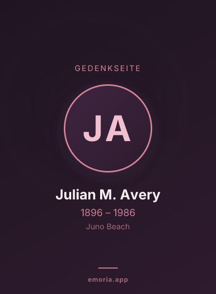 Gedenkportrait von Julian M. Avery