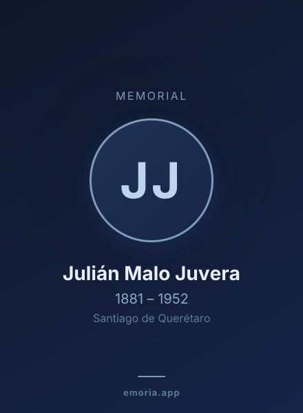 Memorial portrait of Julián Malo Juvera