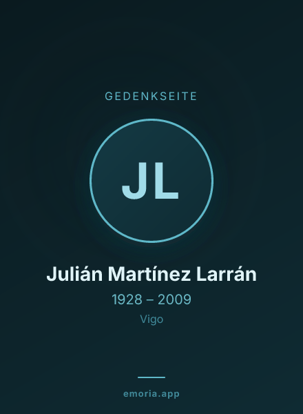 Gedenkportrait von Julián Martínez Larrán
