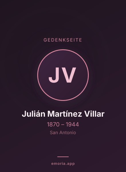 Gedenkportrait von Julián Martínez Villar