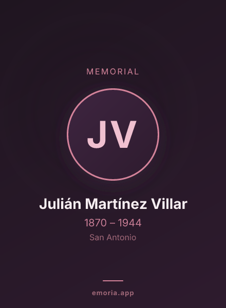 Memorial portrait of Julián Martínez Villar