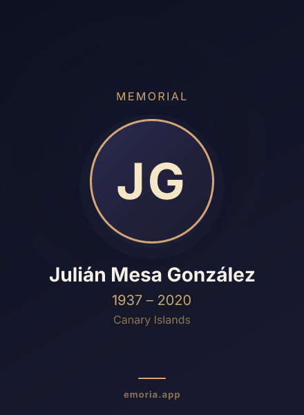 Memorial portrait of Julián Mesa González