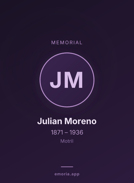Memorial portrait of Julian Moreno
