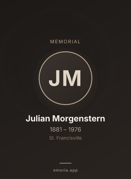 Memorial portrait of Julian Morgenstern