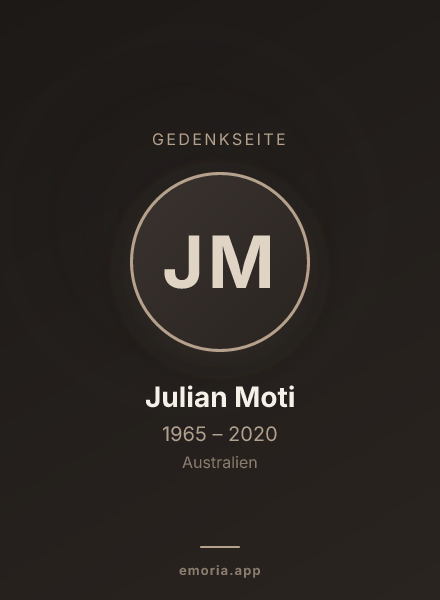 Gedenkportrait von Julian Moti